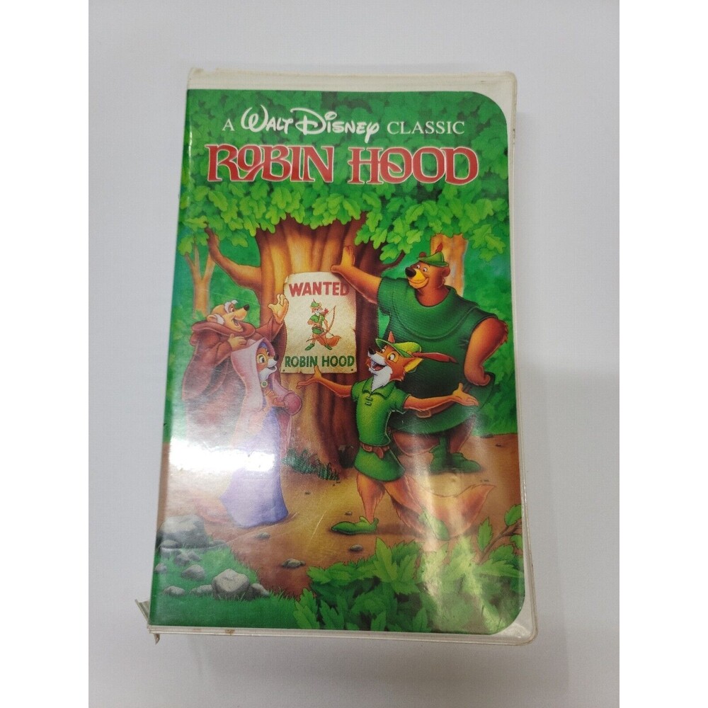 Walt Disney's Robin Hood Black Diamond Classic VHS 1985 Black Clamshell Case